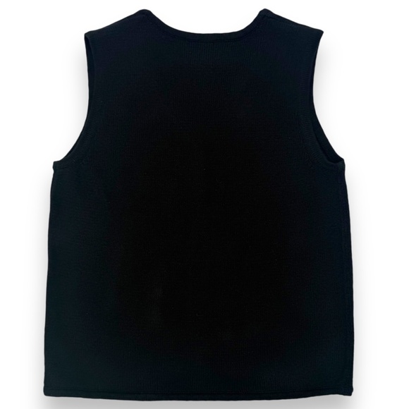 Hampshire Studio Snow Embellished Snowflake Christmas Sweater Vest Size Small - Picture 2 of 9